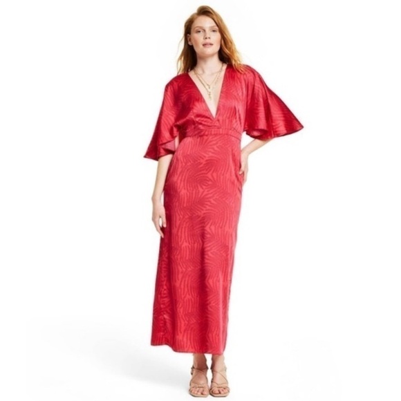 Fe Noel X Target Women's Palm Leaf Contrast Print Maxi Dress, Size 6 2022 - Picture 1 of 13